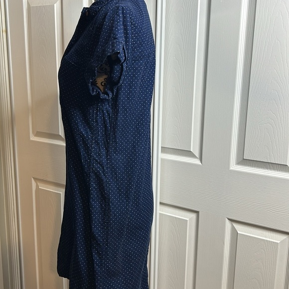 J Crew Blue Polka Dot Shift Dress S Simple Ele - Picture 3 of 6